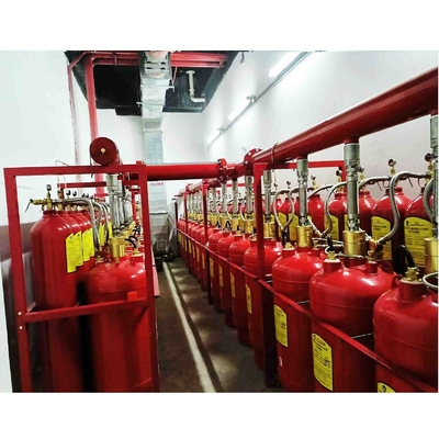 90Ltr FM200 Σύστημα ροής έμβολο εξοπλισμός πυρόσβεσης Ηλεκτρική λειτουργία χειροκίνητης εκκίνησης