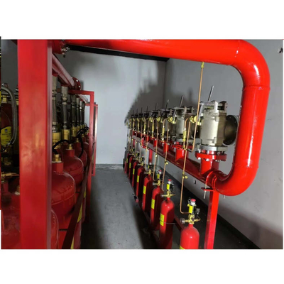 5.6Mpa 120L Τύπος FM200 Σύστημα καταστολής πυρκαγιάς Επταφθοροπροπάνιο κόκκινο Χρώμα