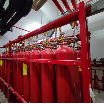 Κόκκινο 70L - 90L IG100 Σύστημα πυρόσβεσης με άζωτο Τύπος δικτύου σωλήνων