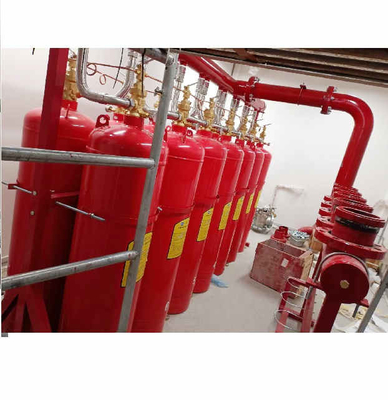 Υψηλής Ασφάλειας Κόκκινο FM200 Κύλινδρο Heptafluoropropane HFC 227ea Σύστημα καταστολής αερίων